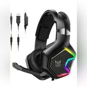 Onikuma K10 Pro Professional Wired Gaming Headset with RGB Backlight